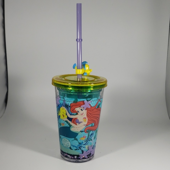 Disney Other - Disney Little Mermaid Tumbler with Straw Brand New Never Used